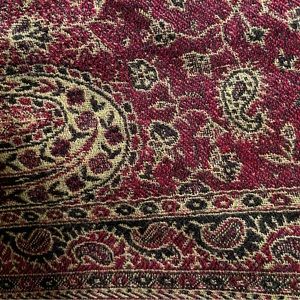Luxurious, reversible, burgundy handmade Pakistani shawl